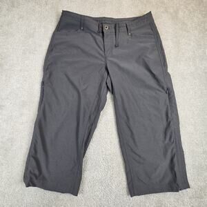 Kuhl Trekr Legendary Capri Crop Pants Womens 10 Gray Hiking Kapri Pull-On Flaw